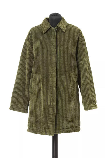 Jacob Cohen Elegant Wide Ribbed Cotton Jacket in Green