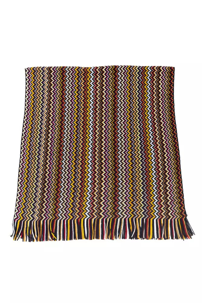 Missoni Vibrant Geometric Patterned Fringed Scarf