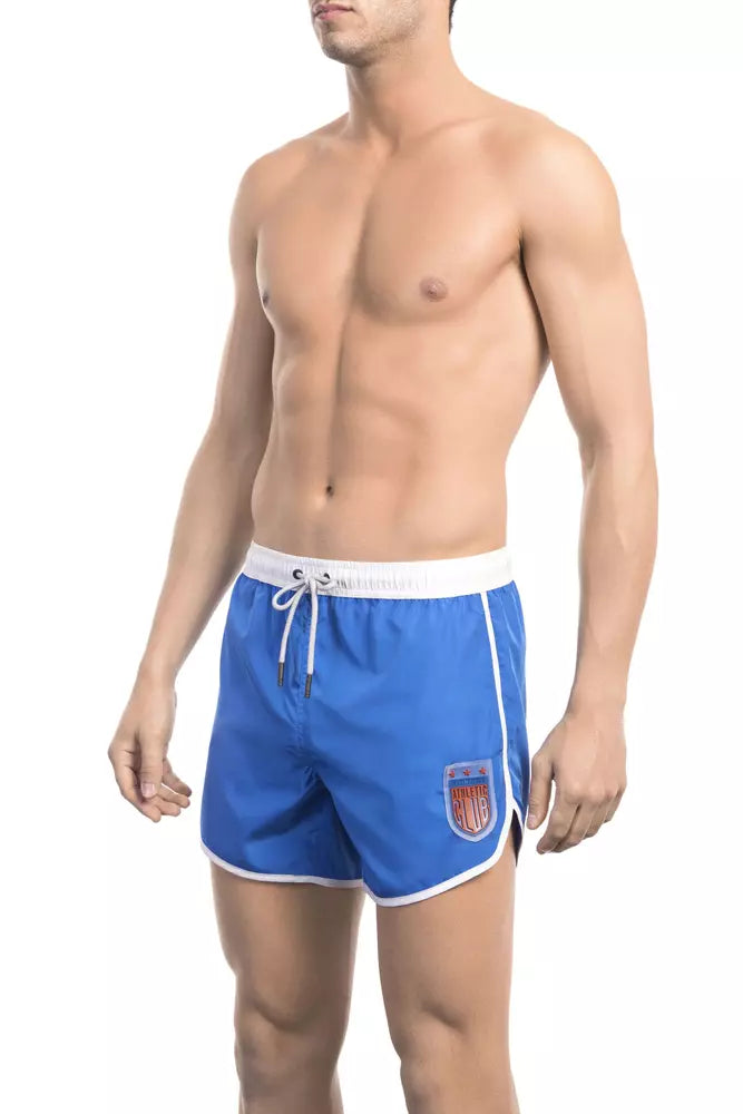 Bikkembergs Blue Polyester Mens Swim Short