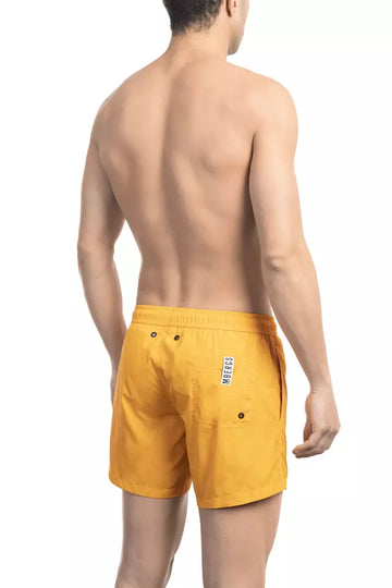 Bikkembergs Orange Polyamide Men Swim Short