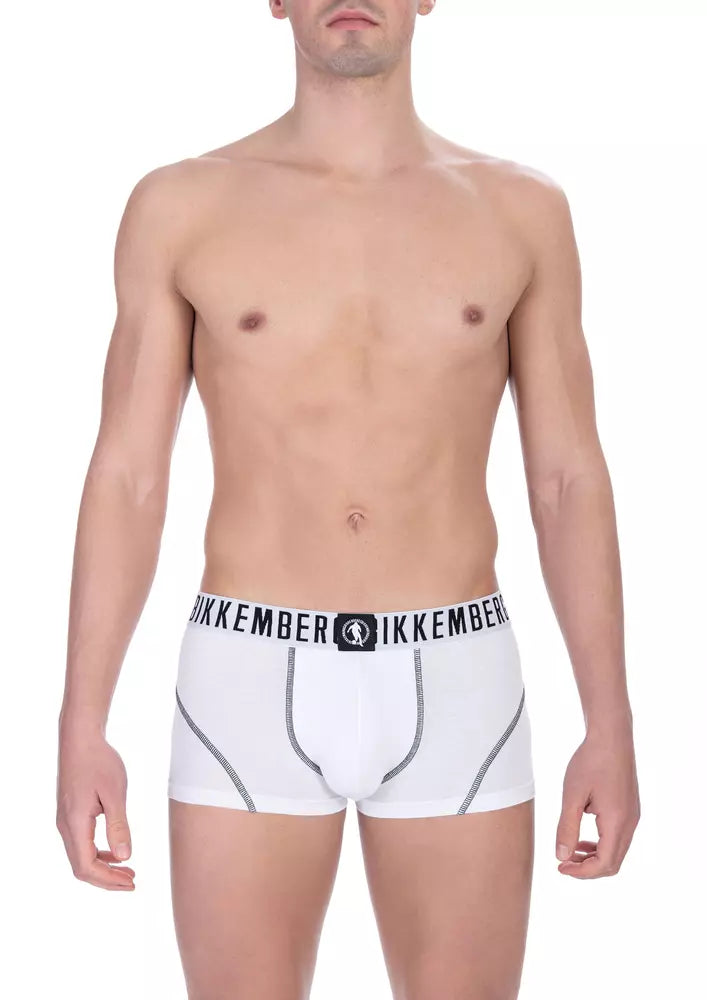 Bikkembergs White Cotton Men Underwear Pack