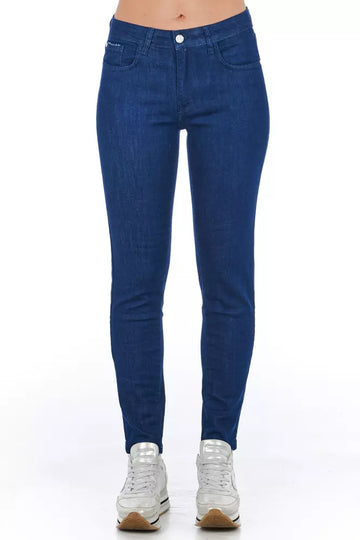 Frankie Morello Chic Multi-Pocket Skinny Denim