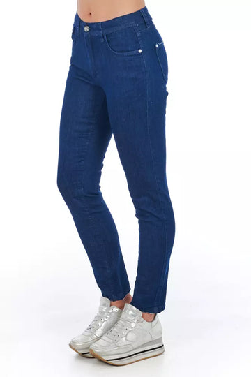 Frankie Morello Chic Multi-Pocket Skinny Denim