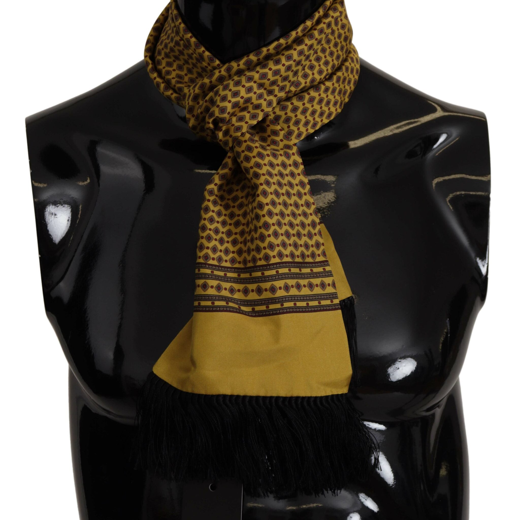 Dolce & Gabbana Elegant Yellow Silk Men's Scarf