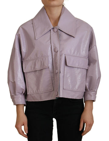 Dolce & Gabbana Chic Purple Cropped Jacket - A Style Statement