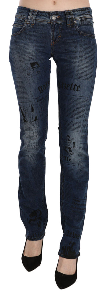 John Galliano Chic Blue Gazette Skinny Denim