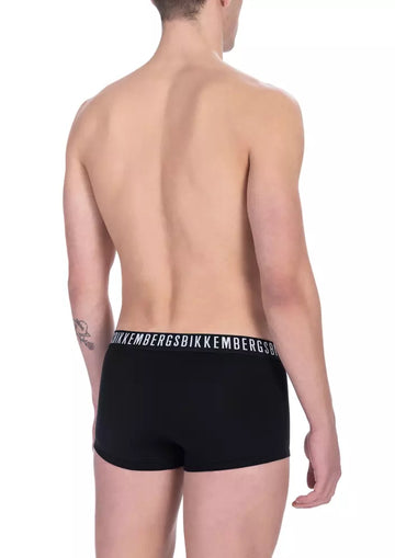 Bikkembergs Black Cotton Men Trunk Pack