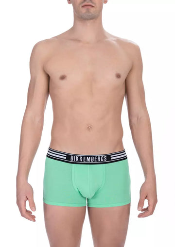 Bikkembergs Green Cotton Men Underwear Trunk Duo