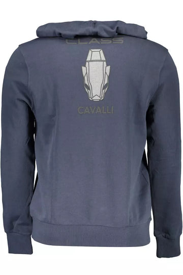 Cavalli Class Blue Cotton Men Sweater