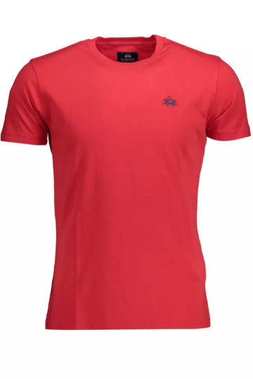 La Martina Red Cotton Men T-Shirt