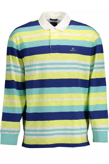 Gant Elegant Long-Sleeved Yellow Polo with Contrasting Details