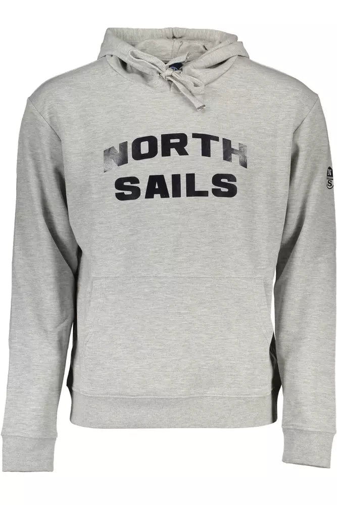 North Sails Gray Cotton Men Sweater