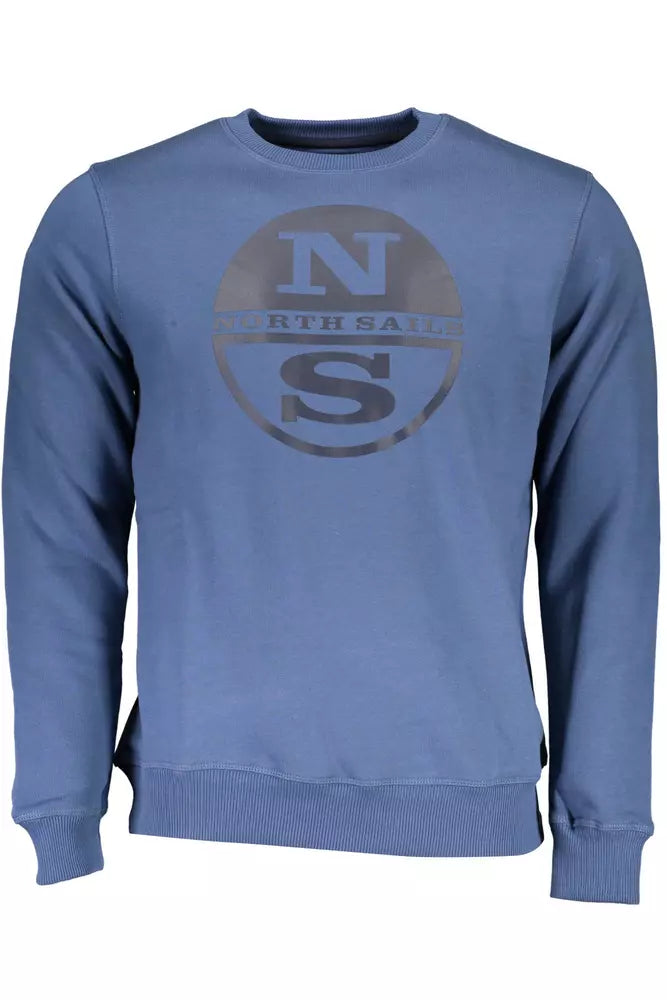 North Sails Blue Cotton Men Sweater