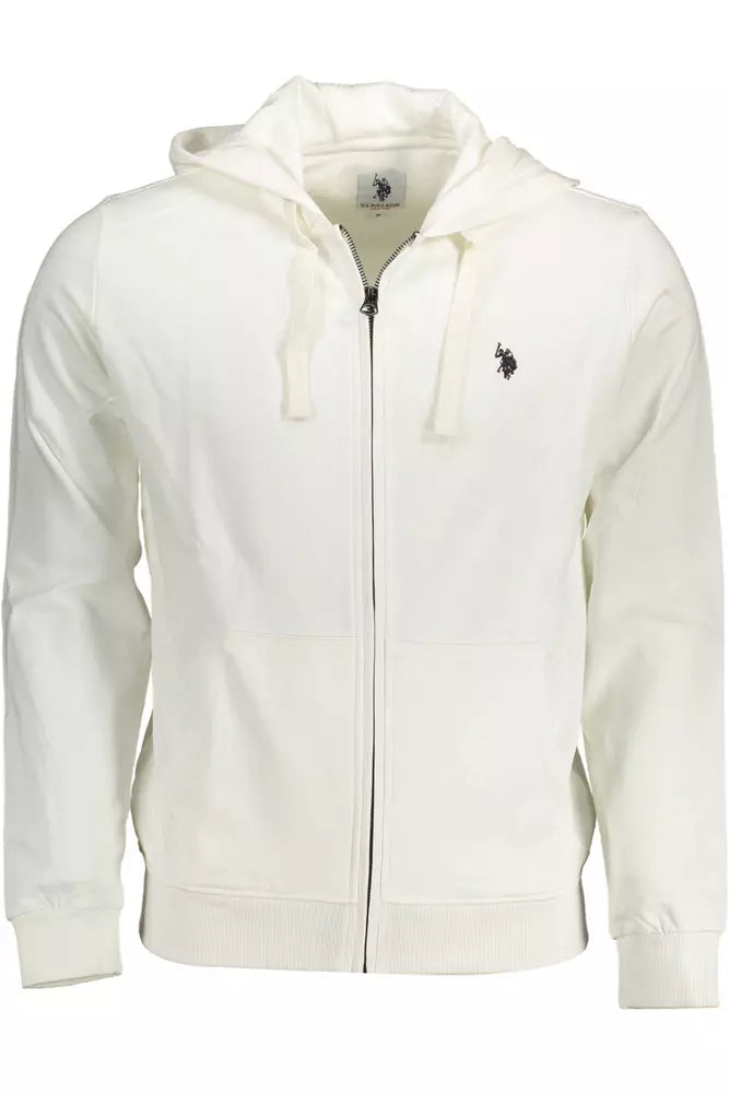 U.S. POLO ASSN. White Cotton Men Sweater