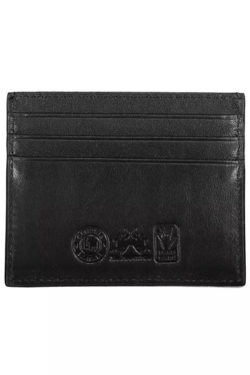 La Martina Sleek Black Leather Card Holder