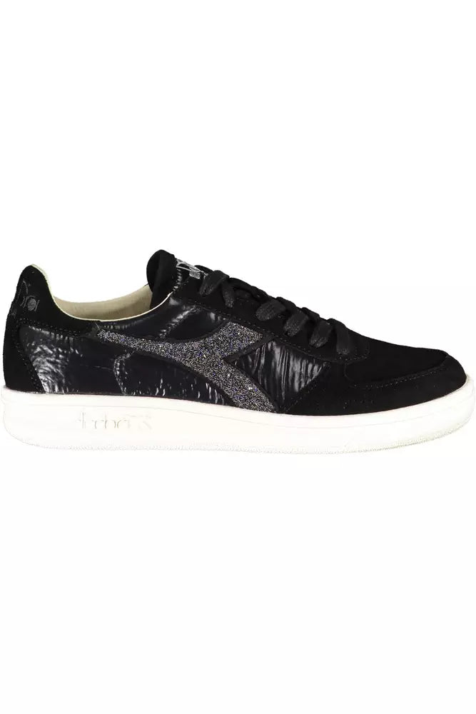 Diadora Black Leather Women Sneaker