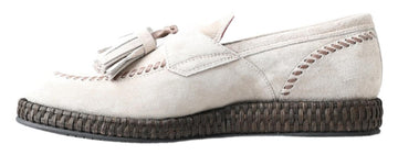 Dolce & Gabbana Elegant Ivory Leather Espadrilles