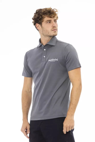 Baldinini Trend Gray Cotton Men Polo