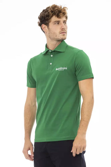 Baldinini Trend Green Cotton Men Polo Shirt