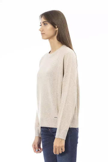 Baldinini Trend Beige Cashmere Women Sweater