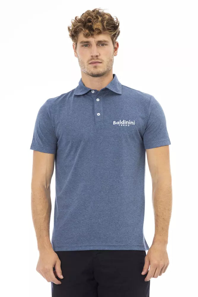 Baldinini Trend Blue Cotton Men Polo