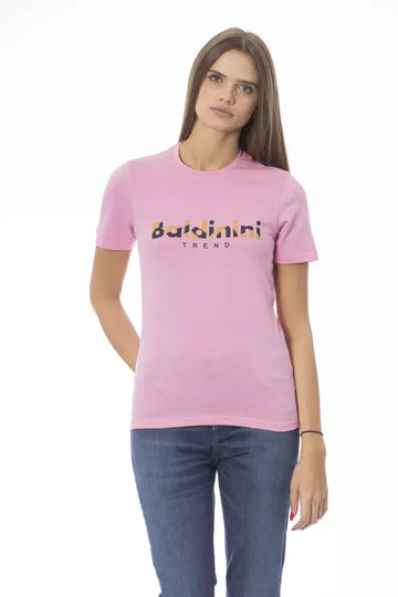 Baldinini Trend Pink Cotton Women T-Shirt