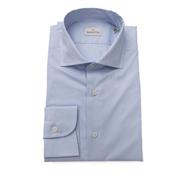 Bagutta Light Blue Cotton Men Shirt