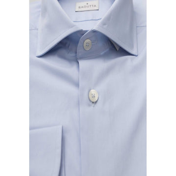 Bagutta Light Blue Cotton Men Shirt