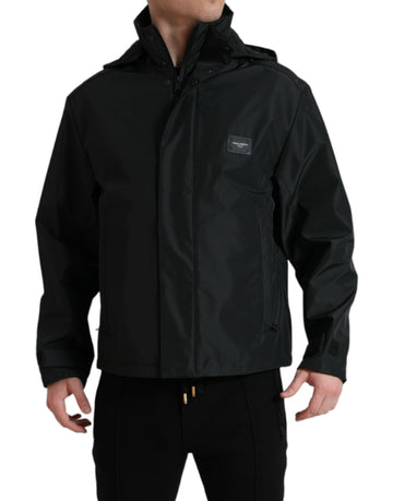 Dolce & Gabbana Sleek Black Windbreaker Jacket