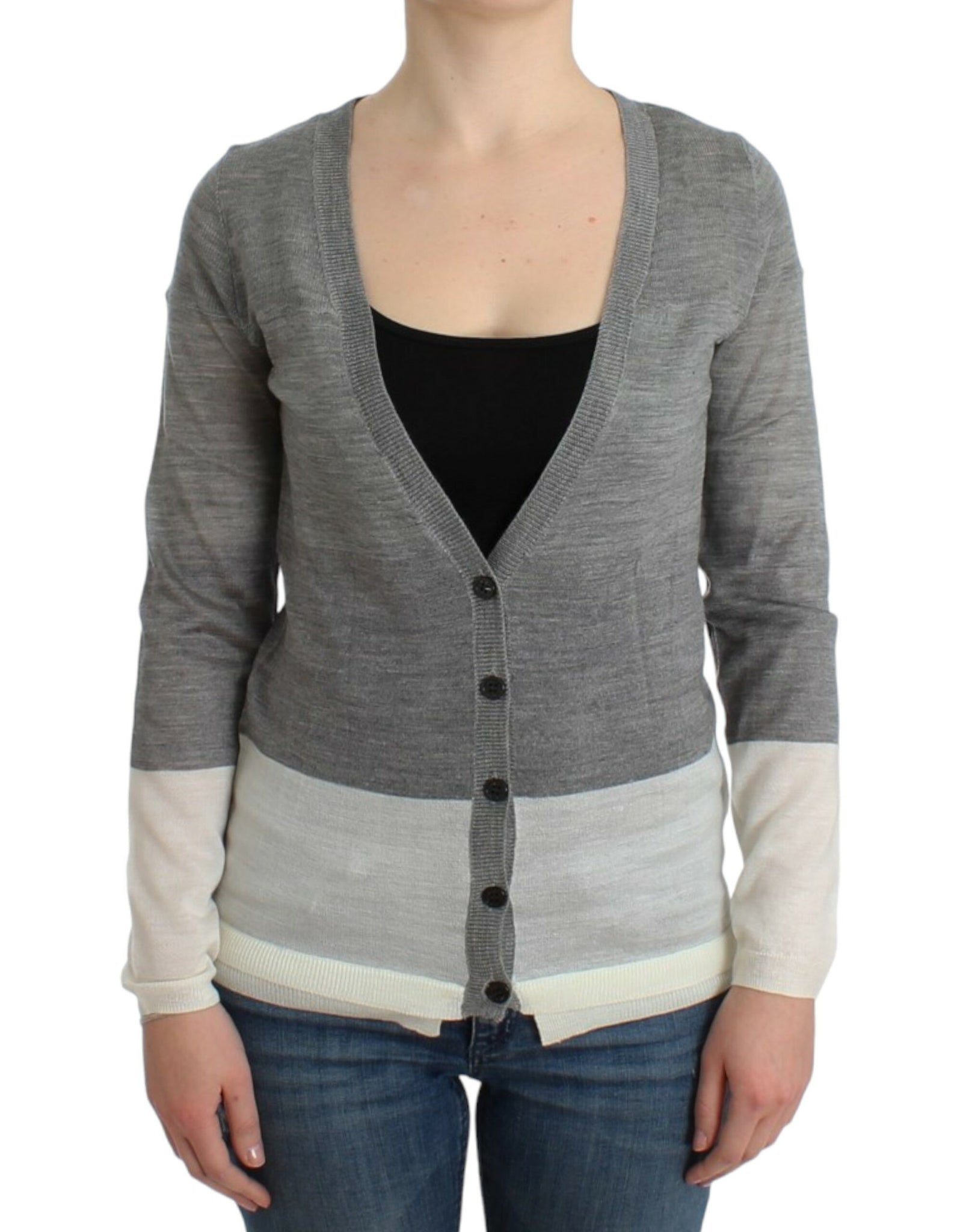 Costume National Chic Gray Lightweight Cardigan