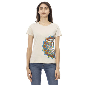 Trussardi Action Beige Cotton Women T-Shirt