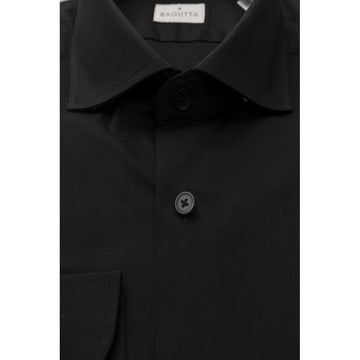 Bagutta Black Cotton Men's Shirt