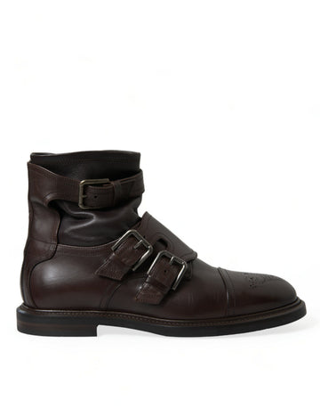 Dolce & Gabbana Elegant Mens Leather Ankle Boots