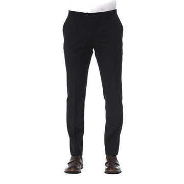 Trussardi Elegant Black Wool Trousers for Men