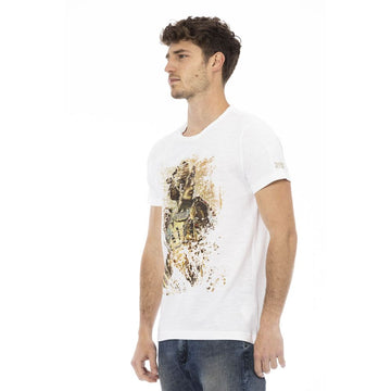 Trussardi Action Elegant White Tee with Signature Print