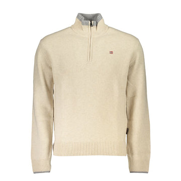 Napapijri Beige Fabric Men Sweater