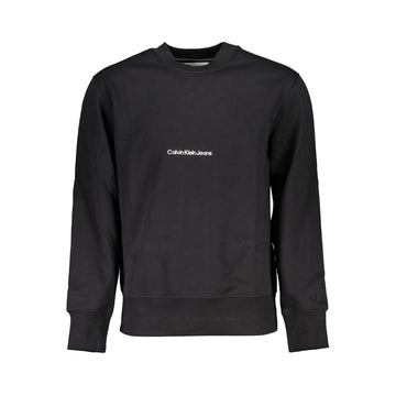 Calvin Klein Sleek Black Crew Neck Fleece Sweatshirt