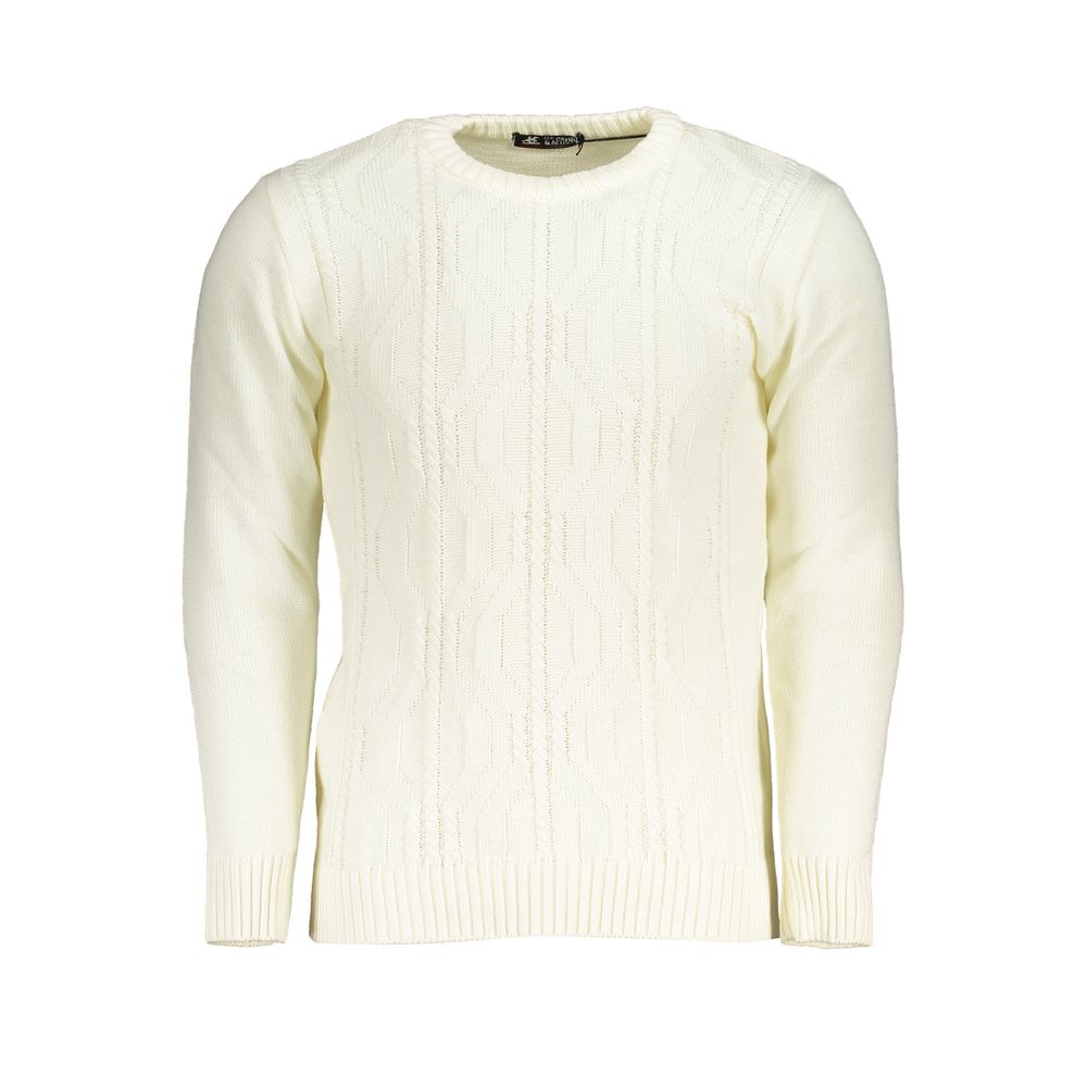 U.S. Grand Polo White Fabric Sweater