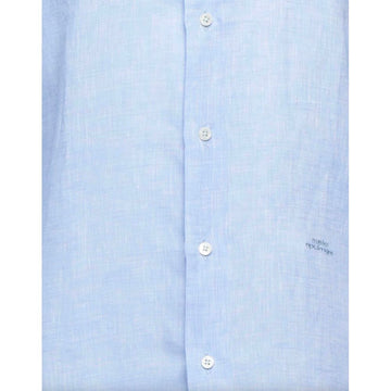 Malo Elegant Light Blue Linen Shirt