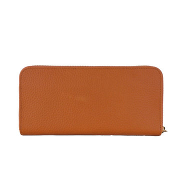 Baldinini Trend Elegant Orange Leather Wallet with Zipper