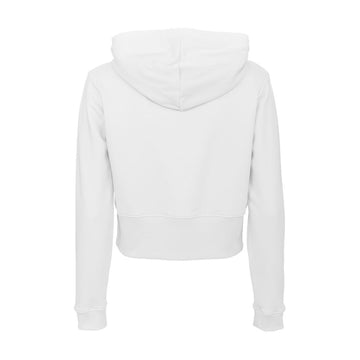 Imperfect Dazzling Rhinestone Logo White Hoodie