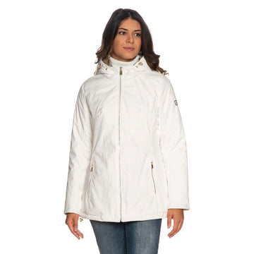 Yes Zee White Polyester Women's Jacket