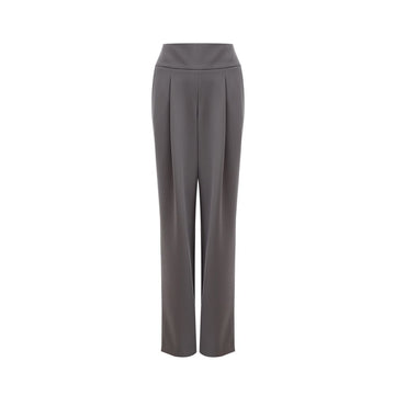 Lardini Chic Gray Wool Trousers for Sophisticated Style