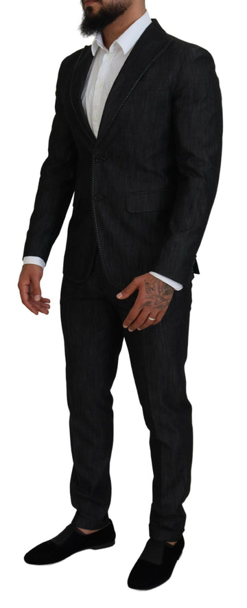 Dsquared² Black Cotton Single Breasted 2 Piece MIAMI Suit