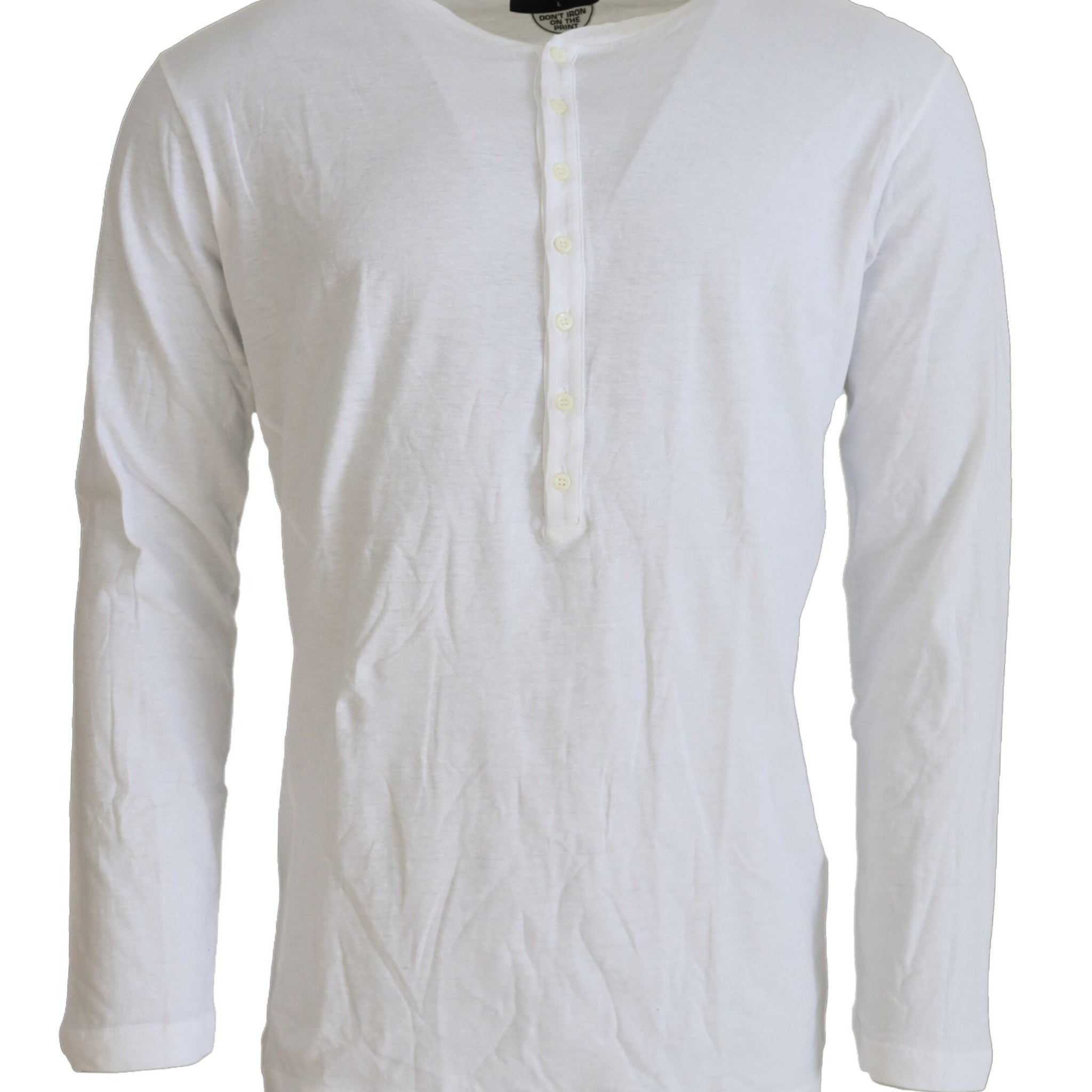 Dsquared² White Cotton Linen Long Sleeves Pullover Sweater