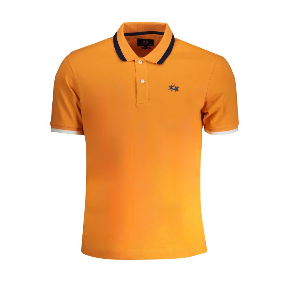 La Martina Orange Cotton Polo Shirt