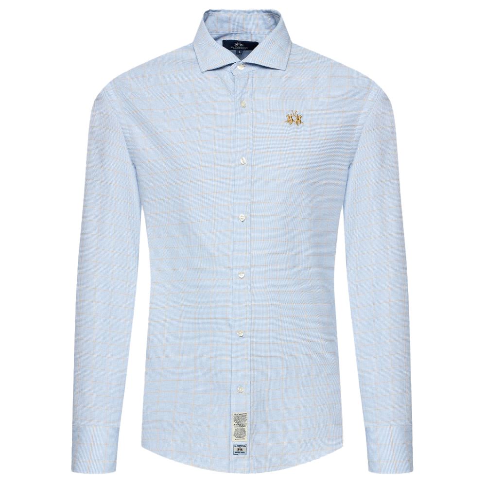 La Martina Light Blue Cotton Shirt