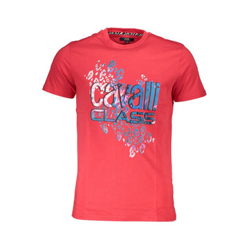 Cavalli Class Red Cotton T-Shirt