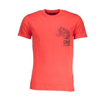 Cavalli Class Red Cotton T-Shirt