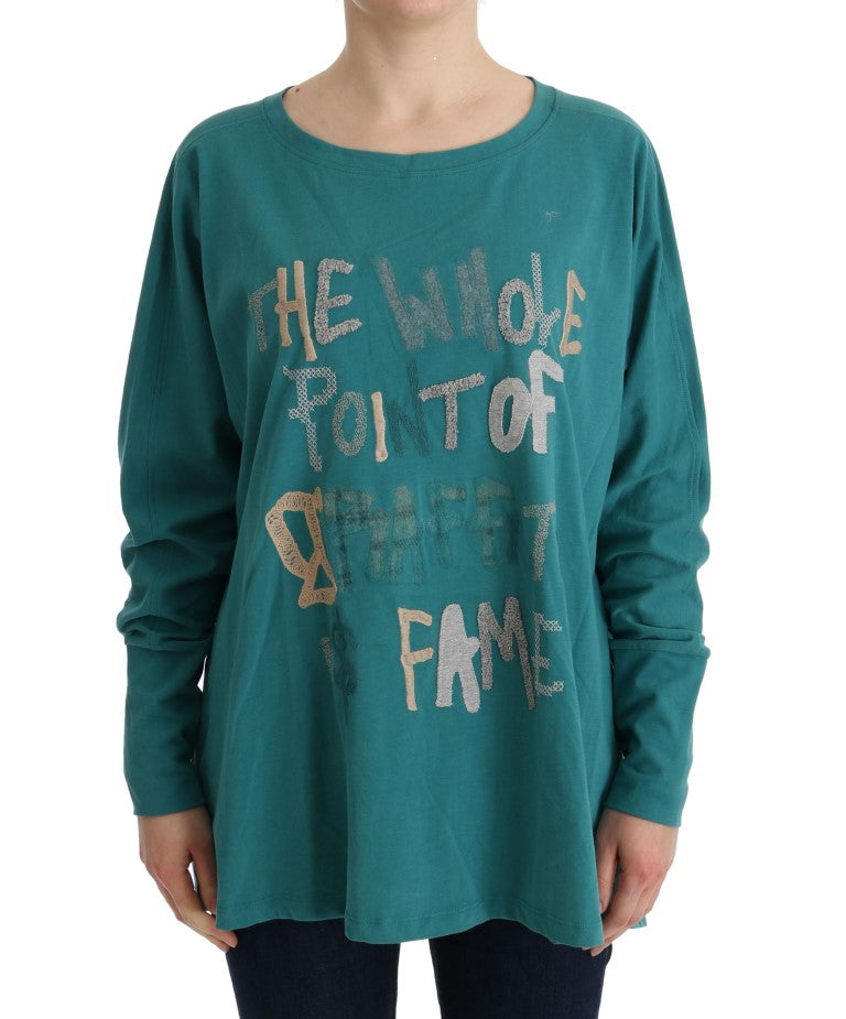 John Galliano Elegant Crewneck Cotton Sweater in Green